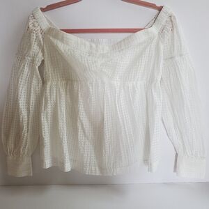 Maeve off the shoulder white XS blouse